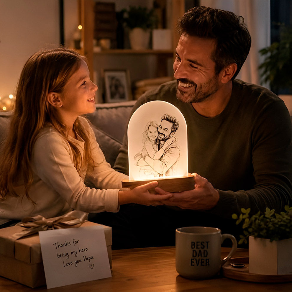 Personalised LED Lamp For Father