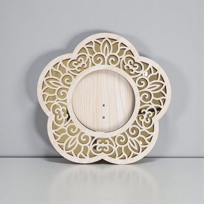 Izels Flower Shape Photo Frame - Wooden