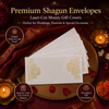 WHITE & GOLD Laser Cut Money Envelopes Pack of 10 – Premium Shagun Lifafa, Cash Gift Envelope & Wedding Money Cover by IZELS