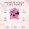Personalised K-Pop Demon Hunter Cake Topper | Custom Name & Age | 3MM Thick Acrylic | Golden Mirror Acrylic | 6 x 4 Inches