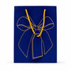IZELS Premium Glitter Paper Gift Bag 23x18x10 cm for Festive Gifting, Return Gifts & Luxury Packaging -BLUE