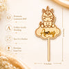 Personalised Unicorn Name Cake Topper | Custom Name Birthday Cake Topper for Kids | Laminated MDF & Golden Acrylic Unicorn Cake Decoration | Laser Cut Birthday Topper