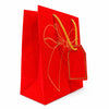 IZELS Premium Glitter Paper Gift Bag 23x18x10 cm for Festive Gifting, Return Gifts & Luxury Packaging -RED