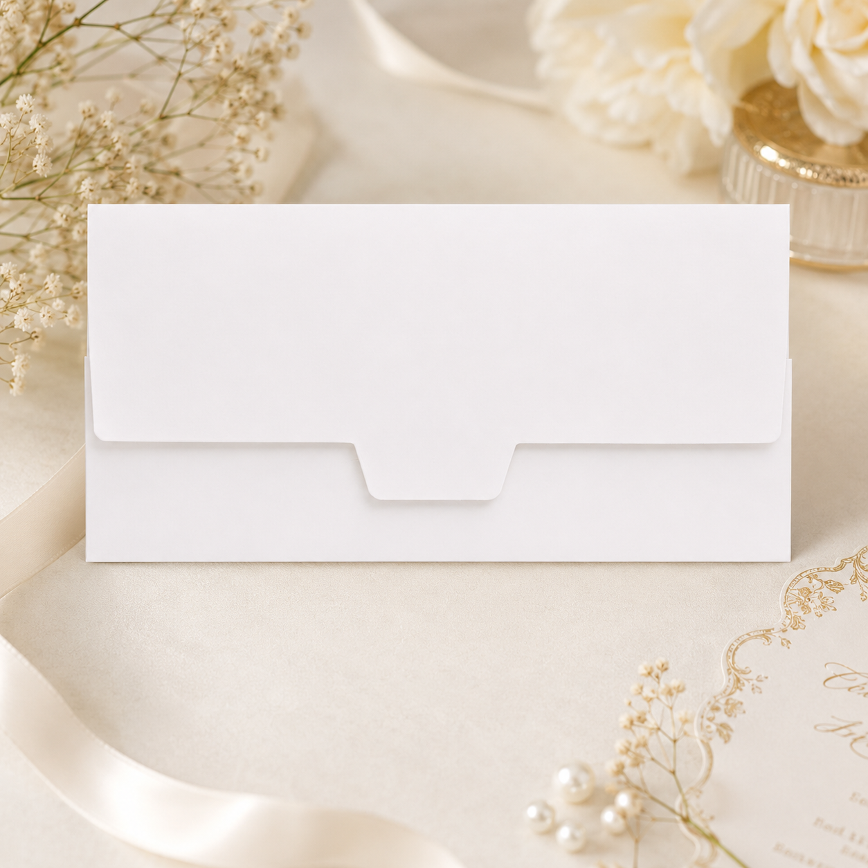 Premium WHITE & GOLDEN ROSE Laser Cut Money Envelopes Pack of 10 – Premium Shagun Lifafa, Cash Gift Envelope & Wedding Money Cover by IZELS