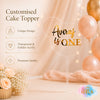 Personalised Acrylic Cake Topper | Custom Name & Age Birthday Cake Topper | Premium Gold Mirror & Clear Acrylic | Laser Cut Cake Decoration – 6 x 4 Inch