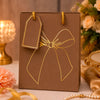 IZELS Premium Glitter Paper Gift Bag 23x18x10 cm for Festive Gifting, Return Gifts & Luxury Packaging -BEIGE