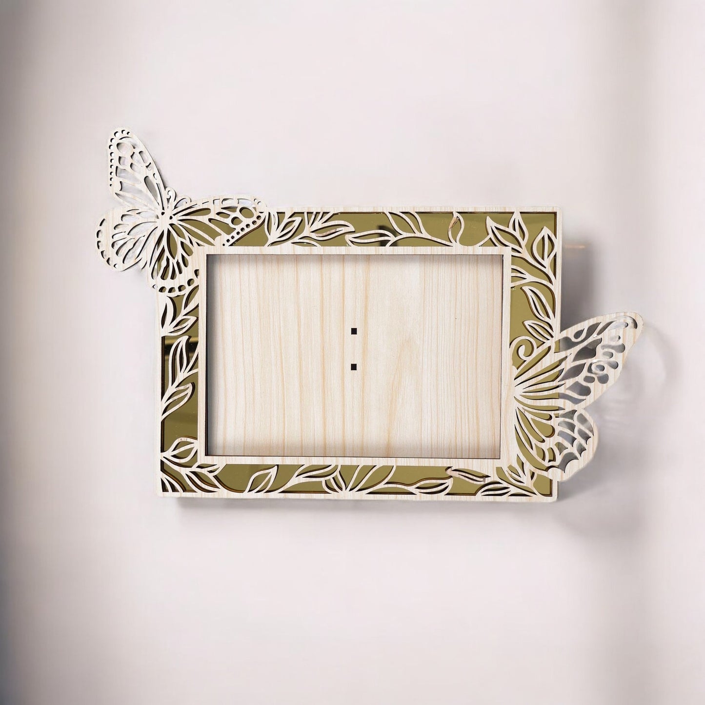 Izels Rectangle Butterfly Shape Photo Frame - Wooden