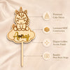 Personalised Unicorn Name Cake Topper | Custom Name Birthday Cake Topper for Kids | Laminated MDF & Golden Acrylic Unicorn Cake Decoration | Laser Cut Birthday Topper