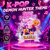 Personalised K-Pop Demon Hunter Cake Topper | Custom Name & Age | 3MM Thick Acrylic | Golden Mirror Acrylic | 6 x 4 Inches