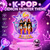 Personalised K-Pop Demon Hunter Cake Topper | Custom Name & Age | 3MM Thick Acrylic | Golden Mirror Acrylic | 6 x 4 Inches