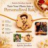 Laser Engraved Photo Rakhi for Brother