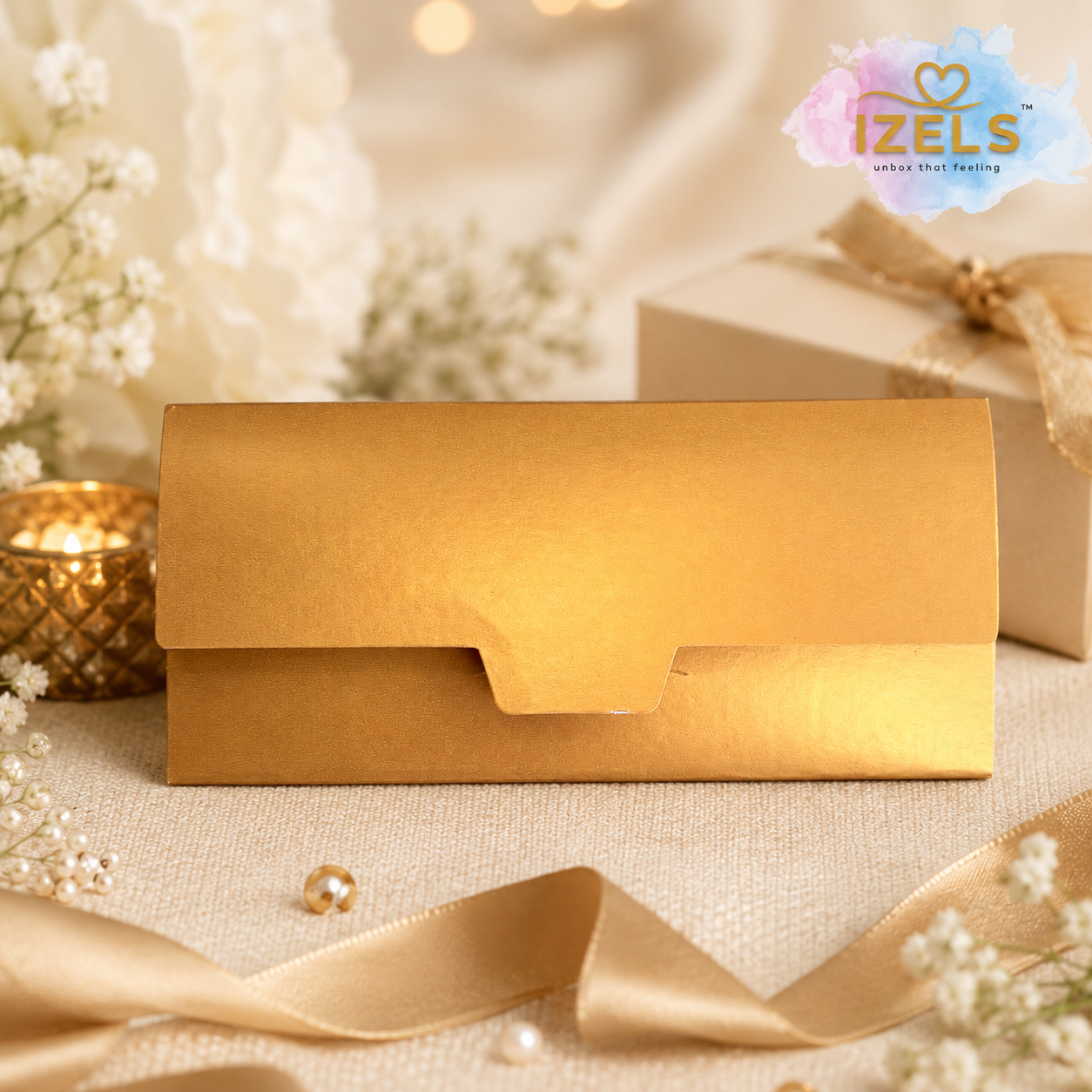 COPPER & GOLD Laser Cut Money Envelopes Pack of 10 – Premium Shagun Lifafa, Cash Gift Envelope & Wedding Money Cover by IZELS