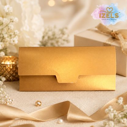 COPPER & GOLD Laser Cut Money Envelopes Pack of 10 – Premium Shagun Lifafa, Cash Gift Envelope & Wedding Money Cover by IZELS