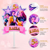 Personalised K-Pop Demon Hunter Cake Topper | Custom Name & Age | 3MM Thick Acrylic | Golden Mirror Acrylic | 6 x 4 Inches