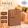 IZELS Premium Glitter Paper Gift Bag 23x18x10 cm for Festive Gifting, Return Gifts & Luxury Packaging -BEIGE