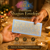 Premium Laser Cut Shagun Lifafa Blue & Gold – Designer Wedding Money Envelopes India | IZELS | PACK OF 10