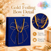 IZELS Premium Glitter Paper Gift Bag 23x18x10 cm for Festive Gifting, Return Gifts & Luxury Packaging -BLUE