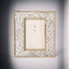 Izels Rectangle Abstract Border Photo Frame - Wooden
