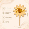 Personalised Age Cake Topper | Custom Birthday Number Cake Topper | Laminated MDF & Golden Acrylic Flower Cake Topper | 1st, 2nd, 3rd Birthday Decoration – 6 x 4 Inch