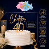Personalised Gold Mirror Acrylic Cake Topper | Custom Chapter Age Birthday Topper