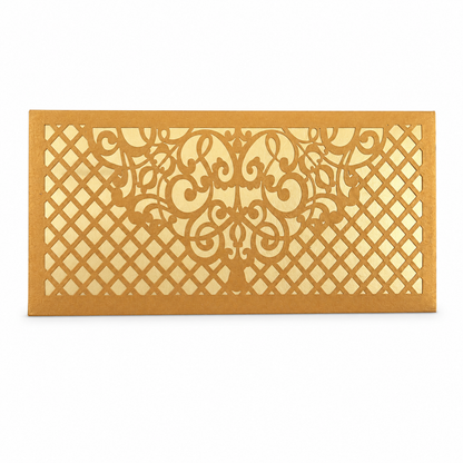 COPPER & GOLD Laser Cut Money Envelopes Pack of 10 – Premium Shagun Lifafa, Cash Gift Envelope & Wedding Money Cover by IZELS