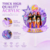 Personalised K-Pop Demon Hunter Cake Topper | Custom Name & Age | 3MM Thick Acrylic | Golden Mirror Acrylic | 6 x 4 Inches