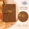 IZELS Premium Glitter Paper Gift Bag 23x18x10 cm for Festive Gifting, Return Gifts & Luxury Packaging -BEIGE