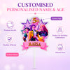 Personalised K-Pop Demon Hunter Cake Topper | Custom Name & Age | 3MM Thick Acrylic | Golden Mirror Acrylic | 6 x 4 Inches