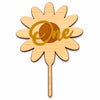 Personalised Age Cake Topper | Custom Birthday Number Cake Topper | Laminated MDF & Golden Acrylic Flower Cake Topper | 1st, 2nd, 3rd Birthday Decoration – 6 x 4 Inch