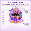Personalised K-Pop Demon Hunter Cake Topper | Custom Name & Age | 3MM Thick Acrylic | Golden Mirror Acrylic | 6 x 4 Inches