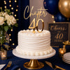 Personalised Gold Mirror Acrylic Cake Topper | Custom Chapter Age Birthday Topper