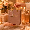 IZELS Premium Glitter Paper Gift Bag 23x18x10 cm for Festive Gifting, Return Gifts & Luxury Packaging -BEIGE