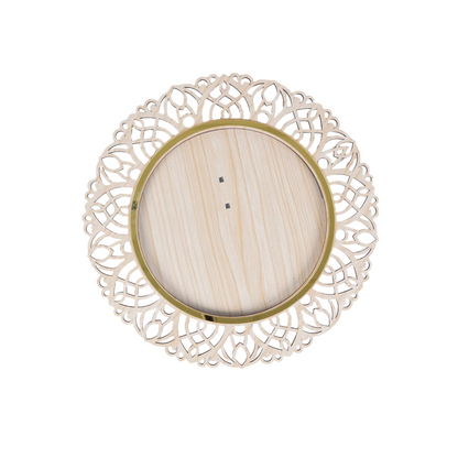 Izels Round Lace Border Photo Frame - Wooden