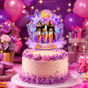 Personalised K-Pop Demon Hunter Cake Topper | Custom Name & Age | 3MM Thick Acrylic | Golden Mirror Acrylic | 6 x 4 Inches