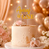 Personalised 1st Birthday Acrylic Cake Topper | Custom Name “Is AGE” Cake Topper | Gold Mirror & Clear Acrylic Birthday Cake Decoration