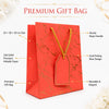 Premium PINK Glitter Gift Bag 23×18×10 cm | Metallic Paper Gift Bag with Gold Foiling Design, Rope Handle & Tag | Reusable Luxury Gift Bag for Birthday, Wedding, Anniversary & Festive Gifting (Copy) (Copy)