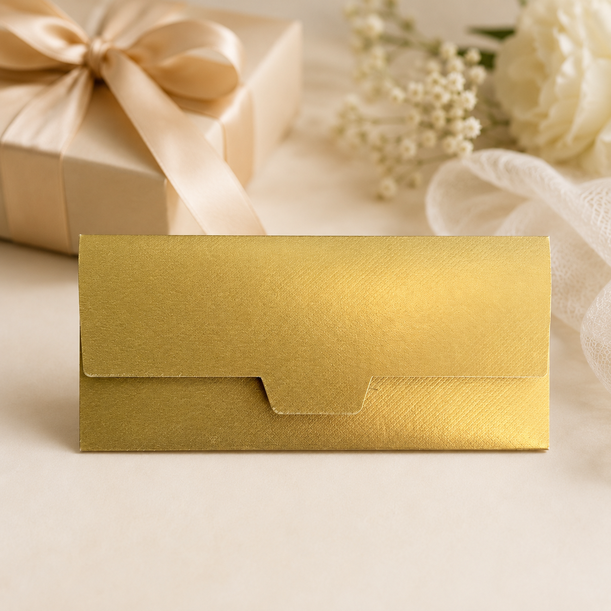 GREEN & GOLD Laser Cut Money Envelopes Pack of 10 – Premium Shagun Lifafa, Cash Gift Envelope & Wedding Money Cover by IZELS