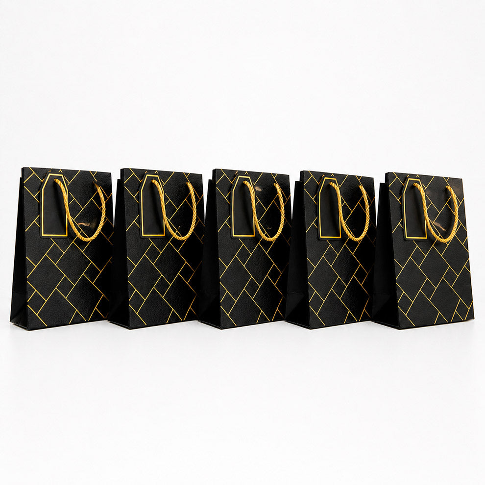 IZELS Premium Luxury Paper Gift Bags-Black