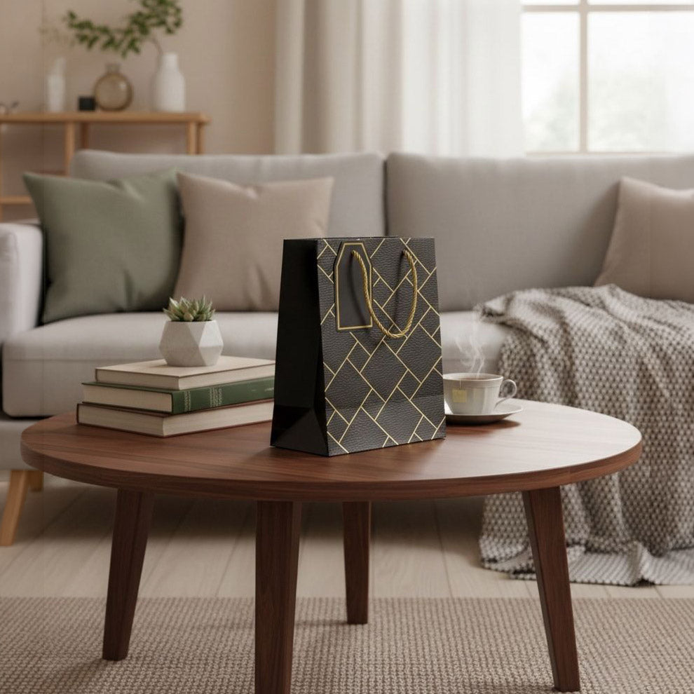 IZELS Premium Luxury Paper Gift Bags-Black