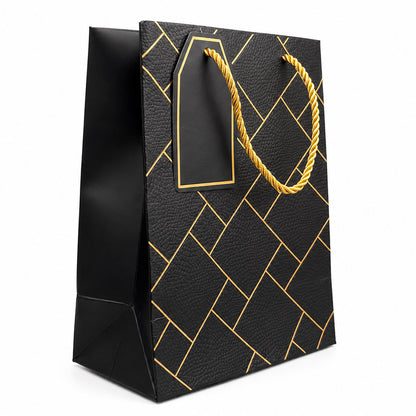 IZELS Premium Luxury Paper Gift Bags-Black