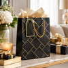 IZELS Premium Luxury Paper Gift Bags-Black