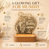 Personalised Mummy LED Acrylic Lamp with Wooden Base – Custom Birthday Gift for Mom, Mother & Maa | Warm White Night Light