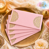 PINK & GOLD Laser Cut Money Envelopes Pack of 10 – Premium Shagun Lifafa, Cash Gift Envelope & Wedding Money Cover by IZELS