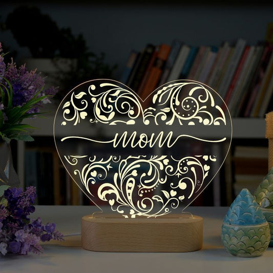 Customised “Mom” LED Lamp