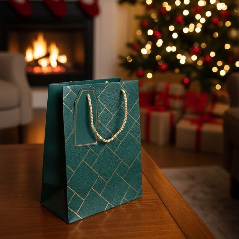 IZELS Premium Luxury Paper Gift Bags-Dark Green