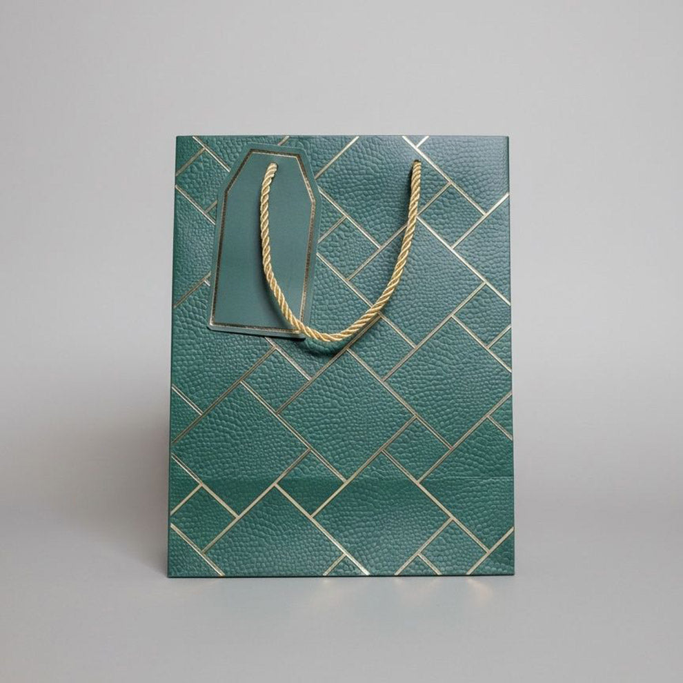 IZELS Premium Luxury Paper Gift Bags-Dark Green