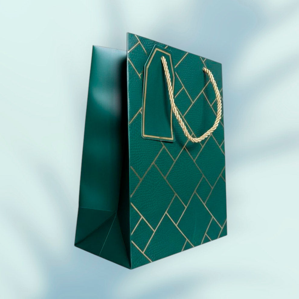 IZELS Premium Luxury Paper Gift Bags-Dark Green