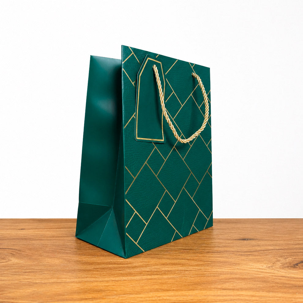 IZELS Premium Luxury Paper Gift Bags-Dark Green