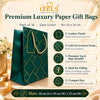 IZELS Premium Luxury Paper Gift Bags-Dark Green