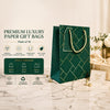 IZELS Premium Luxury Paper Gift Bags-Dark Green